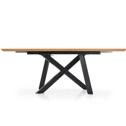 Garnero Arredamenti Tavoli In Legno|Tavoli Da Pranzo-Tavolo 160/200cm allungabile rovere acciaio nero Papavero Gihome®