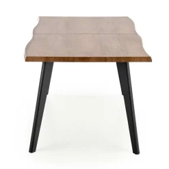 Garnero Arredamenti Tavoli In Legno|Tavoli Da Pranzo-Tavolo 150/210cm allungabile rovere naturale nero Locarno