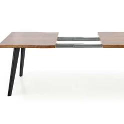 Garnero Arredamenti Tavoli In Legno|Tavoli Da Pranzo-Tavolo 150/210cm allungabile rovere naturale nero Locarno
