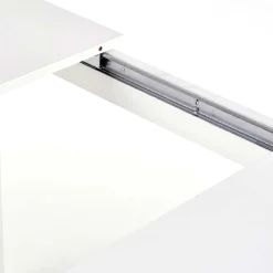 Garnero Arredamenti Tavoli Da Pranzo|Tavoli Allungabili-Tavolo 118/158cm allungabile salvaspazio moderno bianco Iceberg Bianco Opaco