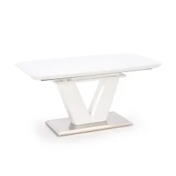 Garnero Arredamenti Tavoli Da Pranzo|Tavoli Allungabili-Tavolo 160/220cm bianco lucido Gerbera Gihome® da pranzo allungabile