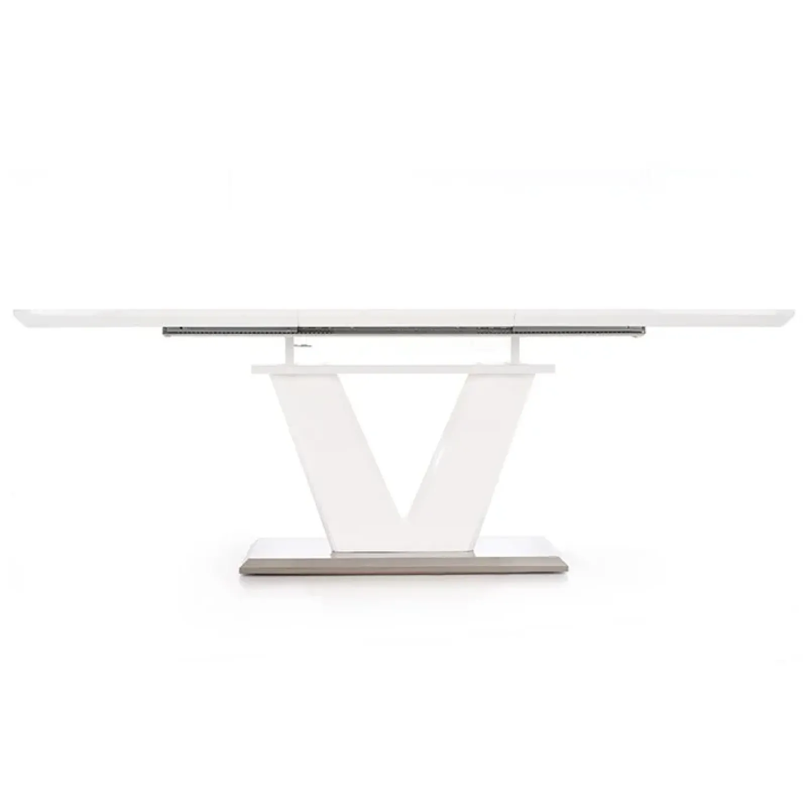 Garnero Arredamenti Tavoli Da Pranzo|Tavoli Allungabili-Tavolo 160/220cm bianco lucido Gerbera Gihome® da pranzo allungabile