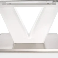 Garnero Arredamenti Tavoli Da Pranzo|Tavoli Allungabili-Tavolo 160/220cm bianco lucido Gerbera Gihome® da pranzo allungabile