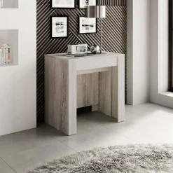 Garnero Arredamenti Consolle Allungabili|Consolle Allungabile-Tavolo 54/252cm consolle allungabile moderno Violette Bianco Frassinato