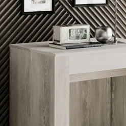 Garnero Arredamenti Consolle Allungabili|Consolle Allungabile-Tavolo 54/252cm consolle allungabile moderno Violette Bianco Frassinato