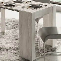 Garnero Arredamenti Consolle Allungabili|Consolle Allungabile-Tavolo 54/252cm consolle allungabile moderno Violette Bianco Frassinato