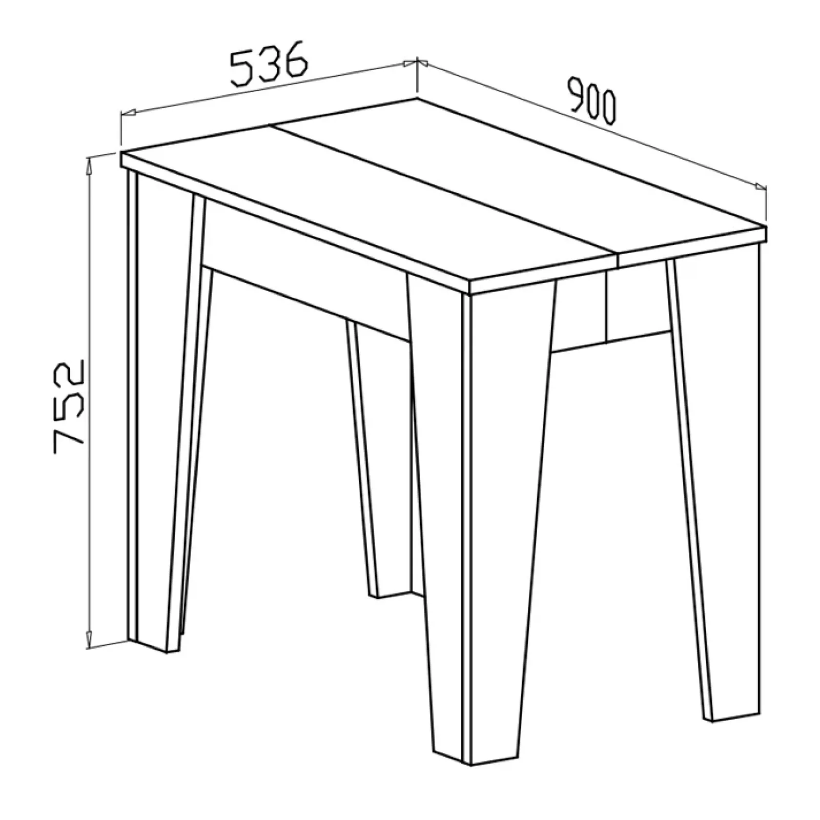 Garnero Arredamenti Consolle Allungabili|Consolle Allungabile-Tavolo 54/306cm consolle allungabile Grace Gihome® Rovere Scuro