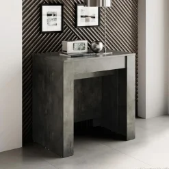 Garnero Arredamenti Consolle Allungabili|Consolle Allungabile-Tavolo 54/252cm consolle allungabile nobilitato Violette Ossido