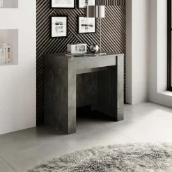 Garnero Arredamenti Consolle Allungabili|Consolle Allungabile-Tavolo 54/252cm consolle allungabile nobilitato Violette Ossido