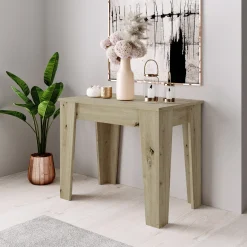 Garnero Arredamenti Consolle Allungabili|Consolle Allungabile-Tavolo 54/306cm consolle allungabile Grace Gihome® Rovere Chiaro