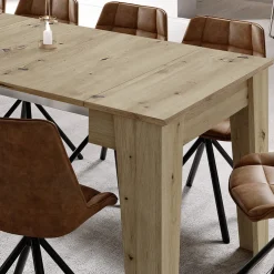 Garnero Arredamenti Consolle Allungabili|Consolle Allungabile-Tavolo 54/306cm consolle allungabile Grace Gihome® Rovere Chiaro