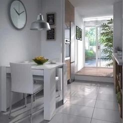 Garnero Arredamenti Consolle Allungabili|Consolle Allungabile-Tavolo 51/237cm consolle allungabile moderno bianco lucido Demetra