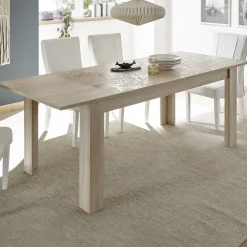 Garnero Arredamenti Tavoli In Legno|Tavoli Da Pranzo-Tavolo 137/185cm da pranzo allungabile moderno samoa Paradise Rovere