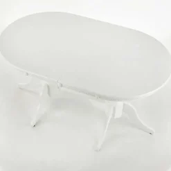 Garnero Arredamenti Tavoli In Legno|Tavoli Da Pranzo-Tavolo 150/190cm da pranzo allungabile moderno bianco lucido Duncan