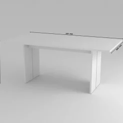 Garnero Arredamenti Tavoli In Legno|Tavoli Da Pranzo-Tavolo 160cm moderno rettangolare bianco lucido Neve