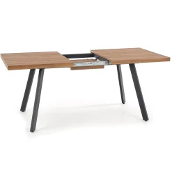 Garnero Arredamenti Tavoli In Legno|Tavoli Da Pranzo-Tavolo 140/180cm rettangolare allungabile noce miele nero Meja