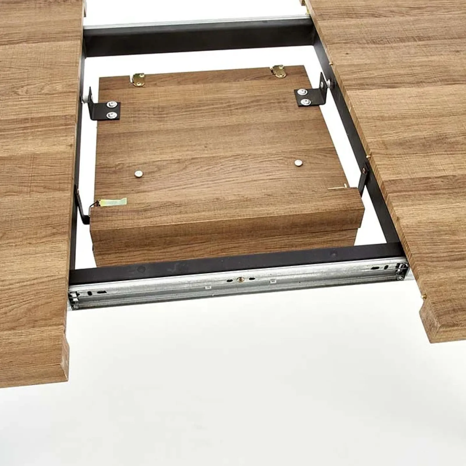 Garnero Arredamenti Tavoli In Legno|Tavoli Da Pranzo-Tavolo 140/180cm rettangolare allungabile noce miele nero Meja