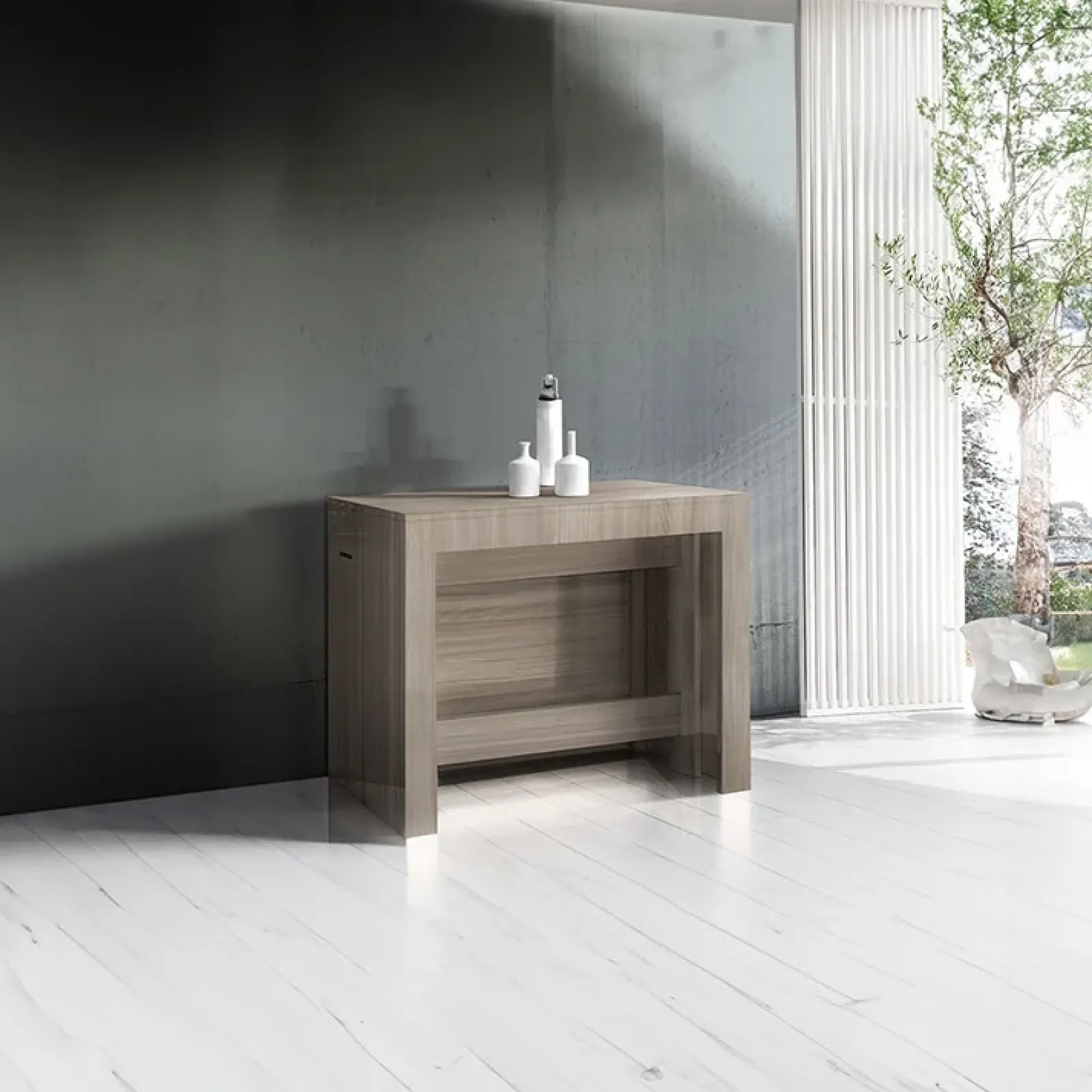 Garnero Arredamenti Consolle Allungabili|Consolle Allungabile-Tavolo consolle allungabile 50-300cm Zenzero Rovere