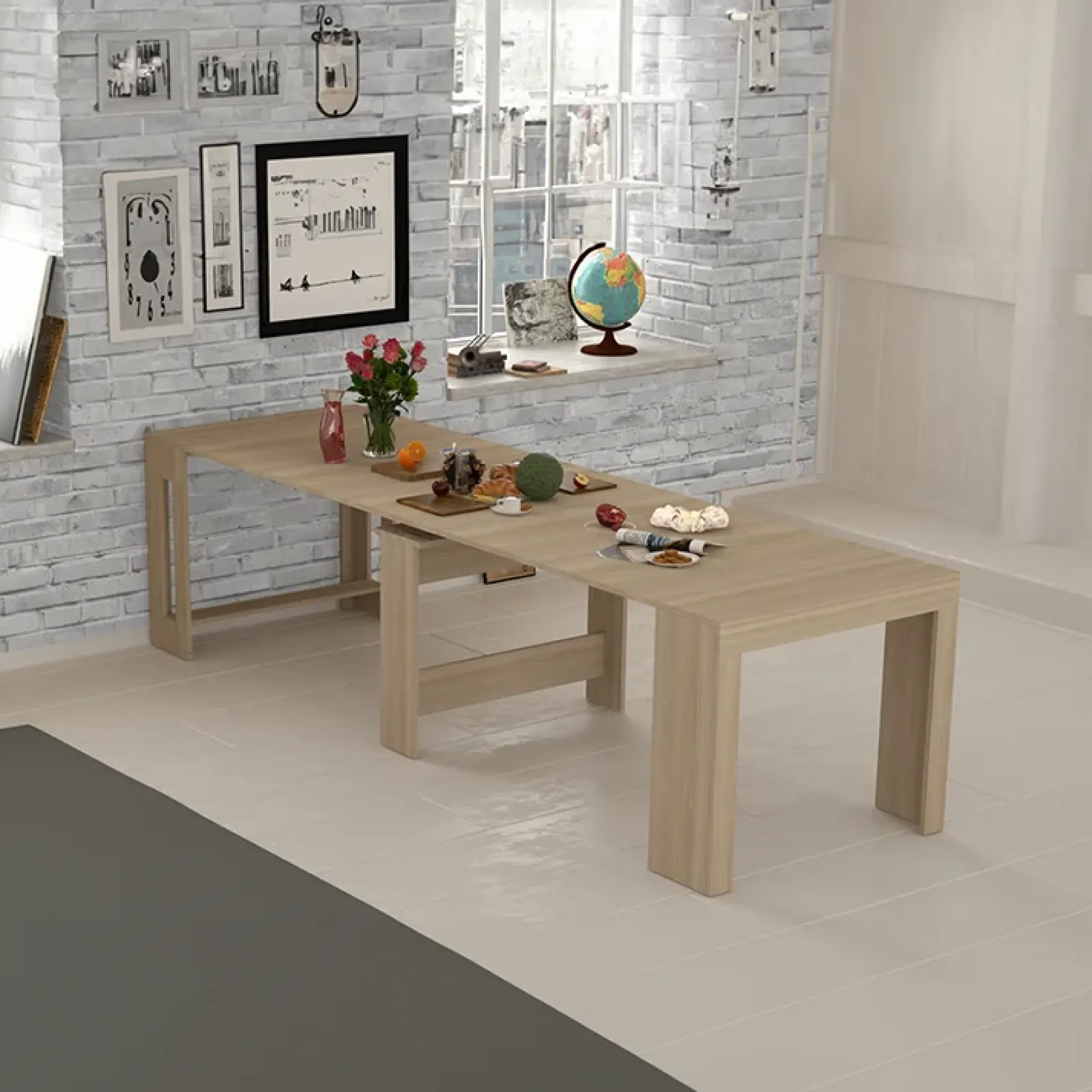 Garnero Arredamenti Consolle Allungabili|Consolle Allungabile-Tavolo consolle allungabile 50-300cm Zenzero Rovere