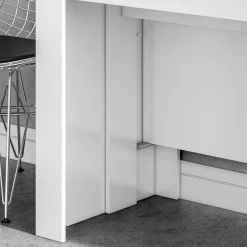 Garnero Arredamenti Consolle Allungabili|Consolle Allungabile-Tavolo consolle allungabile 51/237cm Asia Gihome® Bianco Lucido
