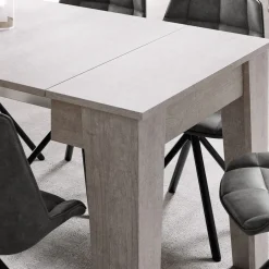 Garnero Arredamenti Consolle Allungabili|Consolle Allungabile-Tavolo consolle allungabile 54-306x90 cm bianco frassino Grace Gihome® Bianco Frassinato