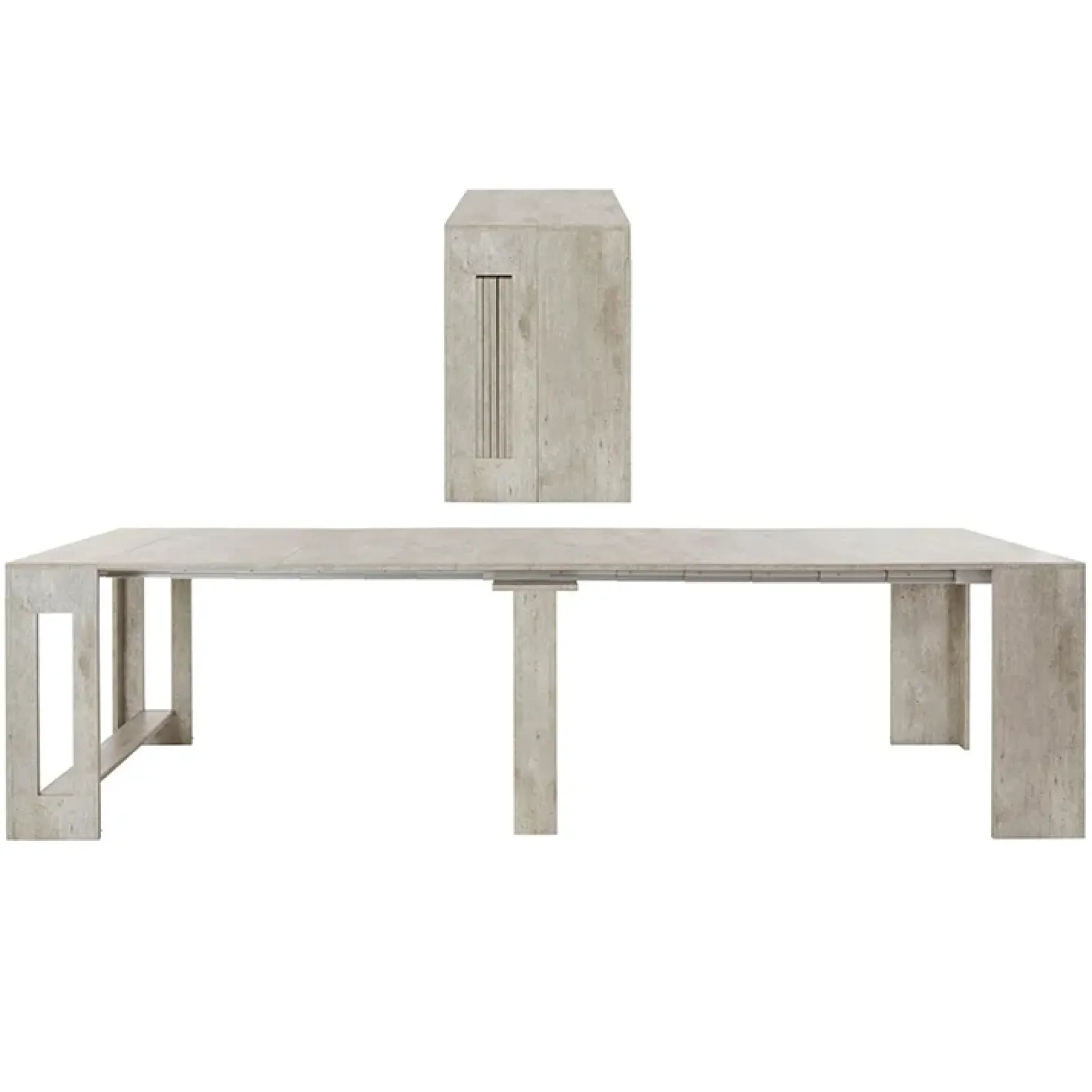 Garnero Arredamenti Consolle Allungabili|Consolle Allungabile-Tavolo consolle allungabile 50-300cm Zenzero Ossido