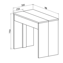 Garnero Arredamenti Consolle Allungabili|Consolle Allungabile-Tavolo consolle allungabile moderno 50/302cm bianco opaco Giada
