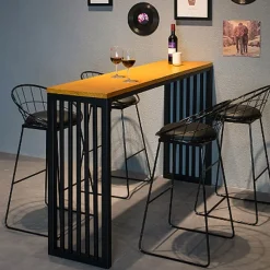 Garnero Arredamenti Tavoli Da Cucina|Tavoli Da Pranzo-Tavolo consolle da cucina 139x39cm moderno industrial rovere nero Mentana