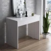 Garnero Arredamenti Consolle Allungabili|Consolle Allungabile-Tavolo consolle moderno allungabile 50/302cm bianco opaco Mely