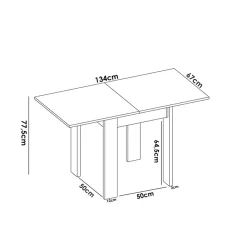 Garnero Arredamenti Tavoli Da Cucina|Tavoli Da Pranzo-Tavolo da cucina allungabile 67-134x67cm in legno bianco Koke