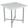 Garnero Arredamenti Tavoli Da Giardino|Tavoli Da Pranzo-Tavolo da giardino esterno bar dehors quadrato 75x75cm polipropilene bianco Alvaro