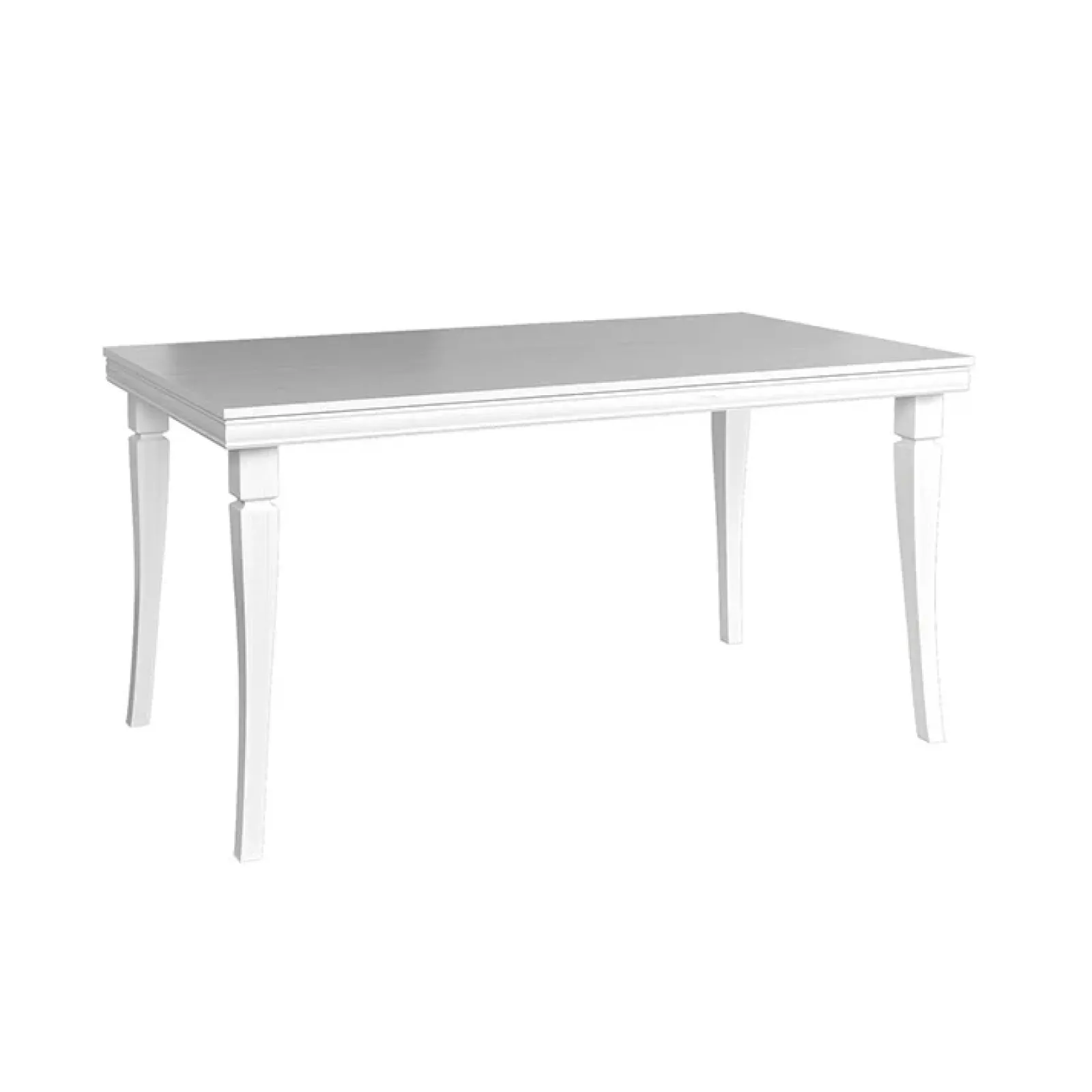 Garnero Arredamenti Tavoli In Legno|Tavoli Da Pranzo-Tavolo da pranzo allungabile 160/203cm shabby Kelly Bianco Frassinato