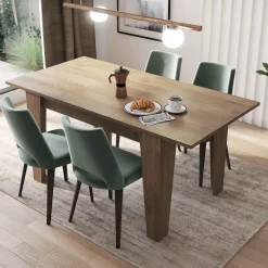 Garnero Arredamenti Tavoli Da Pranzo|Tavoli Allungabili-Tavolo da pranzo allungabile 120/160 cm moderno Orbis Noce