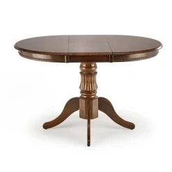 Garnero Arredamenti Tavoli In Legno|Tavoli Da Pranzo-Tavolo da pranzo allungabile rotondo 90/124cm scuro Circle Noce