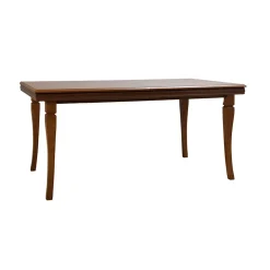 Garnero Arredamenti Tavoli In Legno|Tavoli Da Pranzo-Tavolo da pranzo allungabile 160/203cm arte povera quercia Kelly Noce