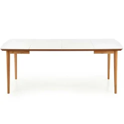 Garnero Arredamenti Tavoli In Legno|Tavoli Da Pranzo-Tavolo da pranzo allungabile 90/190cm bianco opaco rovere Mostar