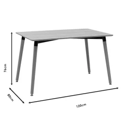 Garnero Arredamenti Tavoli In Legno|Tavoli Da Pranzo-Tavolo da pranzo moderno 120x80cm rovere Luserna