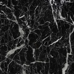 Garnero Arredamenti Tavoli In Vetro|Tavoli Da Pranzo-Tavolo da pranzo moderno 160x90cm marmo nero oro Stella