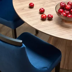 Garnero Arredamenti Tavoli In Legno|Tavoli Da Pranzo-Tavolo da pranzo rotondo 136x78cm noce scuro Thor