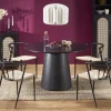 Garnero Arredamenti Tavoli Laccati|Tavoli Da Pranzo-Tavolo da pranzo rotondo 120x77cm nero Igino