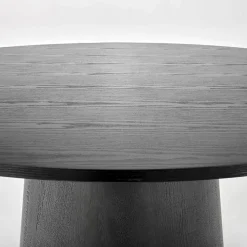 Garnero Arredamenti Tavoli Laccati|Tavoli Da Pranzo-Tavolo da pranzo rotondo 120x77cm nero Igino