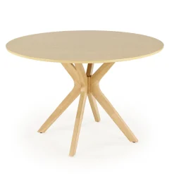 Garnero Arredamenti Tavoli In Legno|Tavoli Da Pranzo-Tavolo da pranzo rotondo moderno 120x120cm rovere naturale Corinto