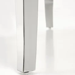 Garnero Arredamenti Tavoli In Vetro|Tavoli Da Pranzo-Tavolo da pranzo rotondo 120cm effetto marmo bianco cromato argento Selim Marmo bianco - Argento