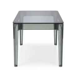 Garnero Arredamenti Tavoli In Vetro|Tavoli Da Pranzo-Tavolo da pranzo trasparente moderno 120x80cm fumé Naked