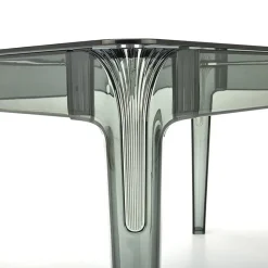Garnero Arredamenti Tavoli In Vetro|Tavoli Da Pranzo-Tavolo da pranzo trasparente moderno 120x80cm fumé Naked