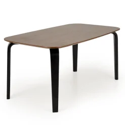 Garnero Arredamenti Tavoli In Legno|Tavoli Da Pranzo-Tavolo da pranzo 169x90cm moderno rovere noce nero Basilia