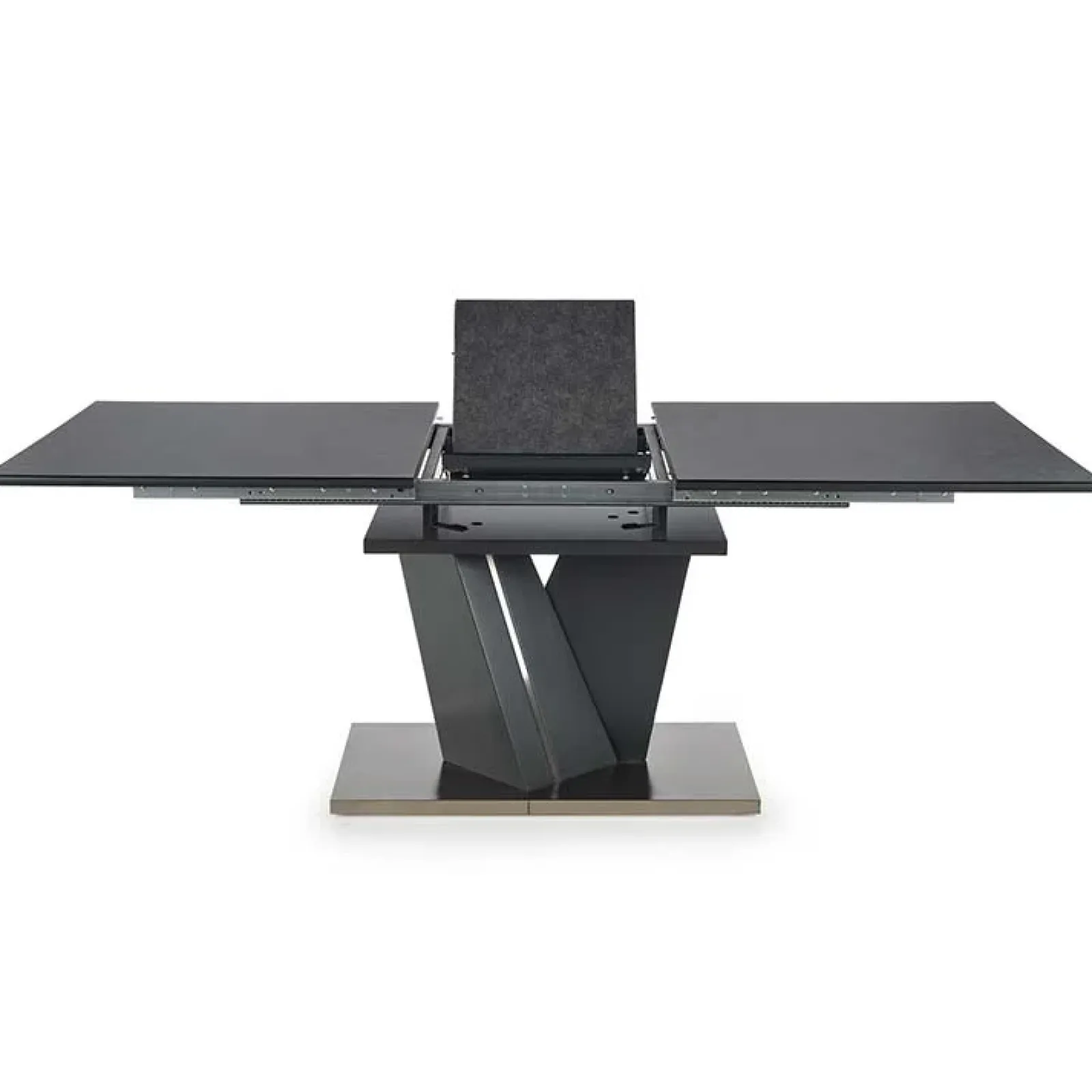 Garnero Arredamenti Tavoli Da Pranzo|Tavoli Allungabili-Tavolo in vetro allungabile moderno 160/200cm grigio scuro Curtis