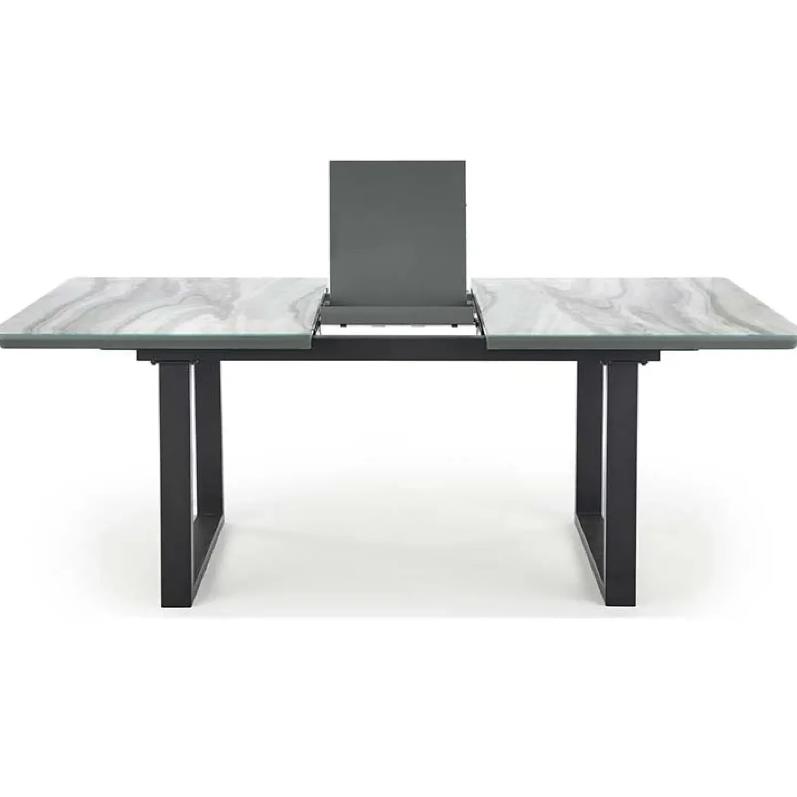 Garnero Arredamenti Tavoli Da Pranzo|Tavoli Allungabili-Tavolo in vetro 160/200cm allungabile marmo bianco grigio Jeff