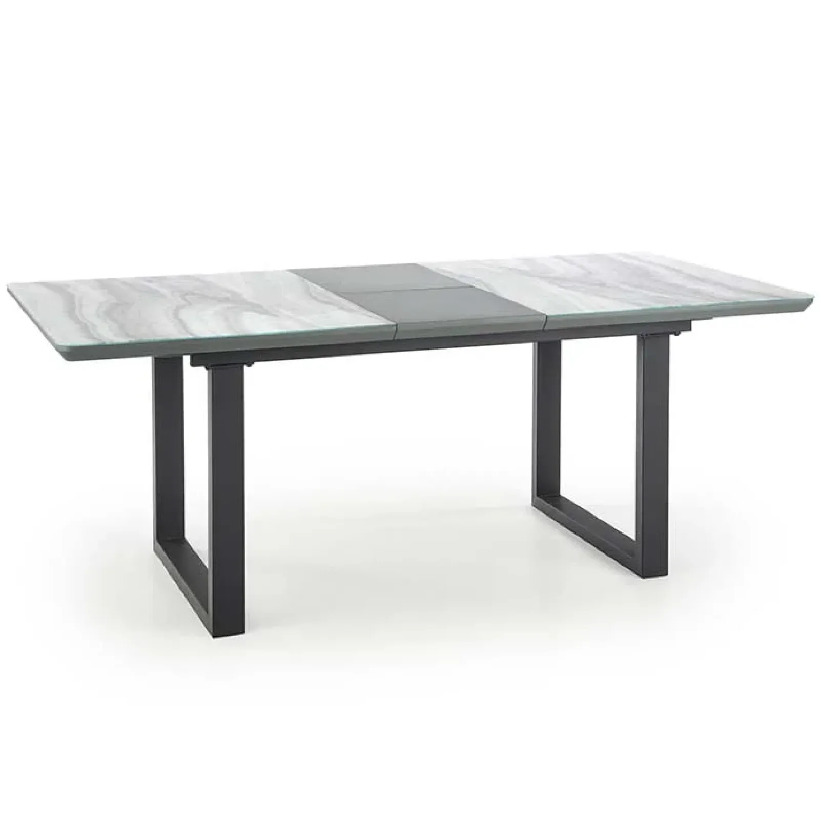 Garnero Arredamenti Tavoli Da Pranzo|Tavoli Allungabili-Tavolo in vetro 160/200cm allungabile marmo bianco grigio Jeff