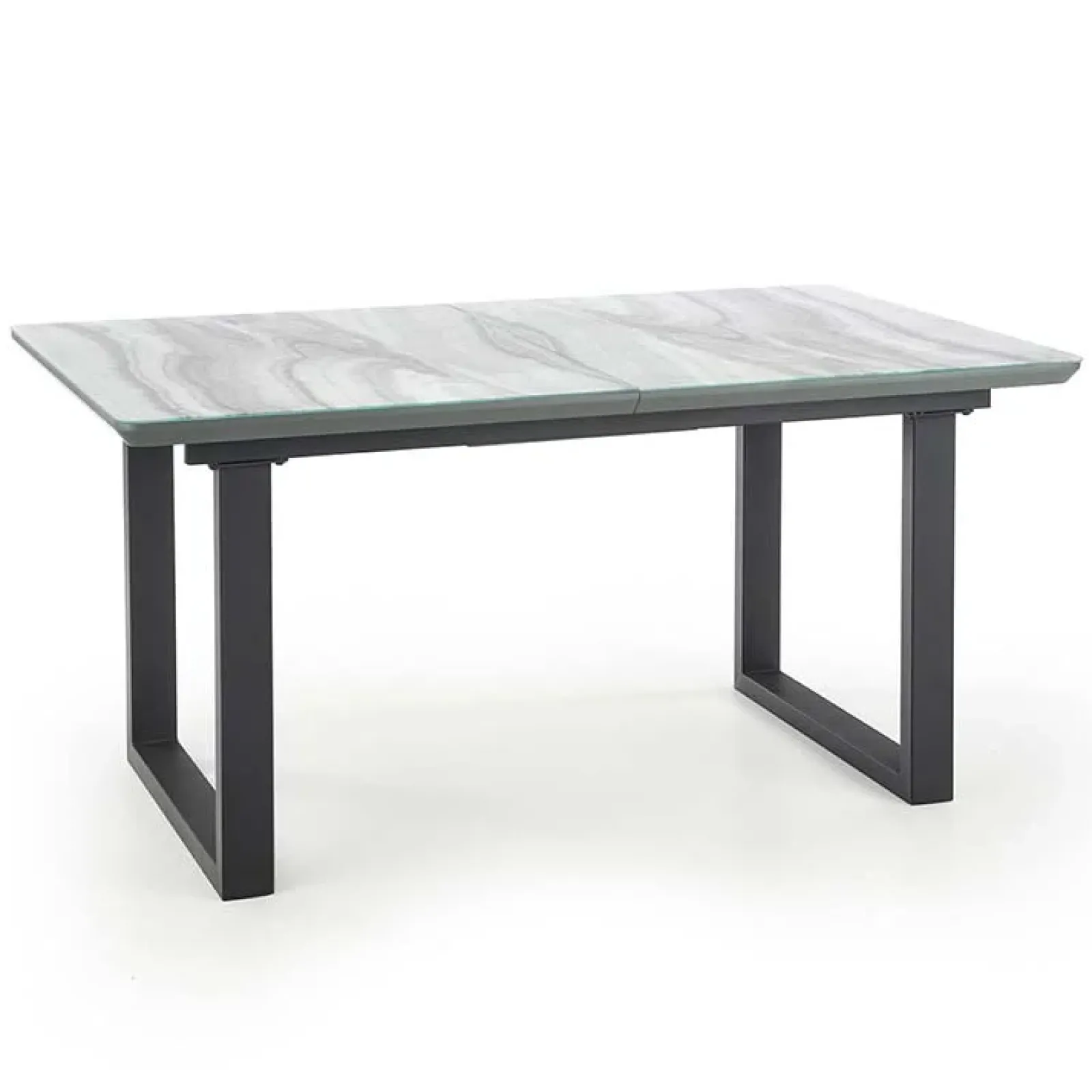 Garnero Arredamenti Tavoli Da Pranzo|Tavoli Allungabili-Tavolo in vetro 160/200cm allungabile marmo bianco grigio Jeff